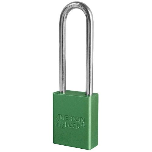 AMERICAN LOCK A1107 GREEN ANODIZED ALUMINUM PADLOCK WITH 3" SHACKLE