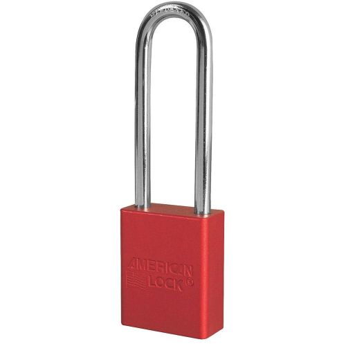 AMERICAN LOCK A1107 RED ANODIZED ALUMINUM PADLOCK WITH 3" SHACKLE 