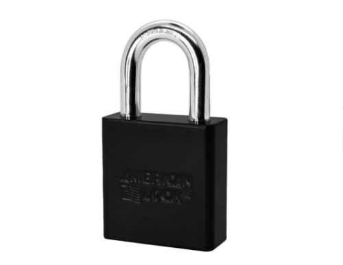 AMERICAN LOCK A1205 BLACK ALUMINUM PADLOCK KEY NUMBER 24453