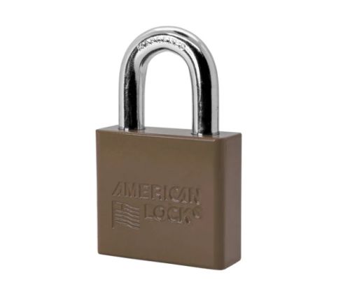 AMERICAN LOCK 1305 BROWN ALUMINUM PADLOCK WITH 1-1/8" SHACKLE KEY NUMBER 23762