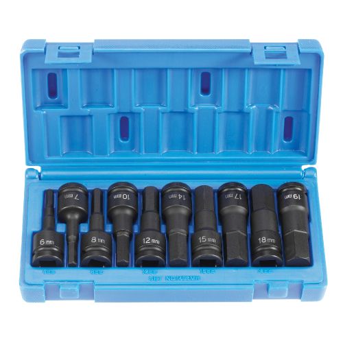 1/2" DRIVE, ALLEN 10 PC METRIC IMPACT SET