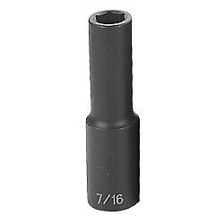 7/16" HEX SIZE X  1/2" DRIVE DEEP LENGTH IMPACT SOCKET