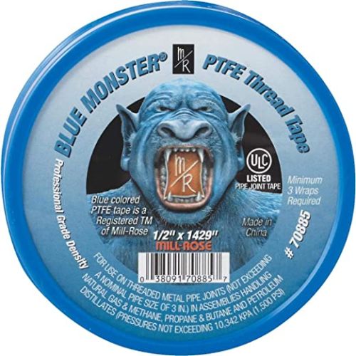 Blue Monster® 1/2 x 1429 in. Plastic PTFE Tape Thread Seal in Blue