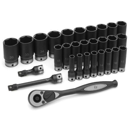 1/2" DRIVE, 10MM-36MM DEEP LENGTH, DUO-SOCKET SET