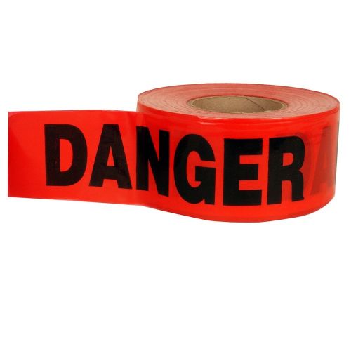 RED DANGER TAPE  3" X 1000' ROLL