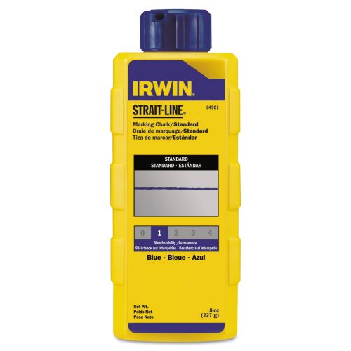 IRWIN® STRAIT-LINE® 64801ZR STANDARD MARKING CHALK, BLUE, 8 OZ, BOTTLE