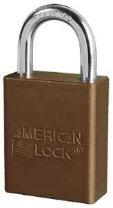 AMERICAN LOCK A1105 BROWN ALUMINUM PADLOCK WITH 1" SHACKLE KEY NUMBER 22487 