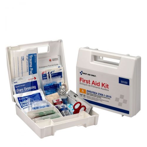 Bulk First Aid Kit, 25 Person, Plastic, Portable, Wall Mounted
