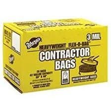 Warp Brothers HB42-20 Trash Can Liners, 42 gal, 3 mil, 33" x 48", Black