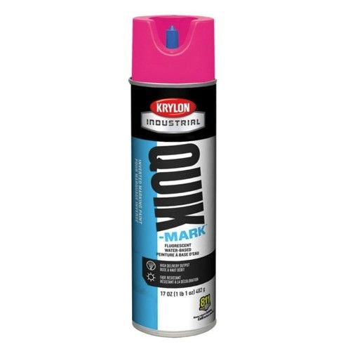 KRYLON INDUSTRIAL QUIK-MARK™ WATER-BASED INVERTED MARKING PAINT  FLUORESCENT PINK