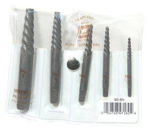 5 Piece Bolt Extractor Set - Type 420 Spiral Extractor